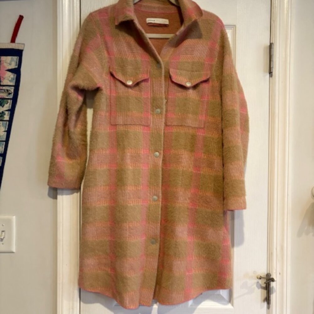 Anthropologie Plaid Coatigan